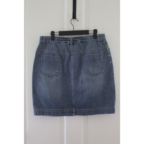 Women's Size 10 Hannah Skirt Dark Blue Front and Back Pockets - Picture 2 of 7